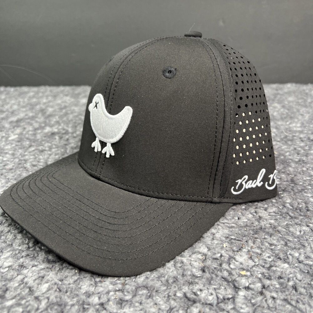 Bad Birdie Black Trucker Hat Snapback Mesh Golf Cap Bird Logo NWOT